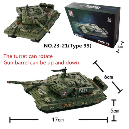 Military Building Blocks Set - F22 Fighter Jet M1A2 Tank & Helicopter Model Toys for Boys Christmas Gifts