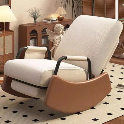 Ergonomic Adjustable Rocking Recliner Chair - Lazy Lounge Seat for Living Room & Balcony