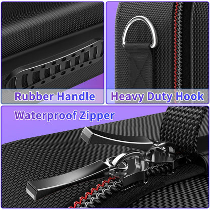 Steam Deck Carrying Case - Large Capacity Portable Storage for Console & Accessories with Built-in Protection