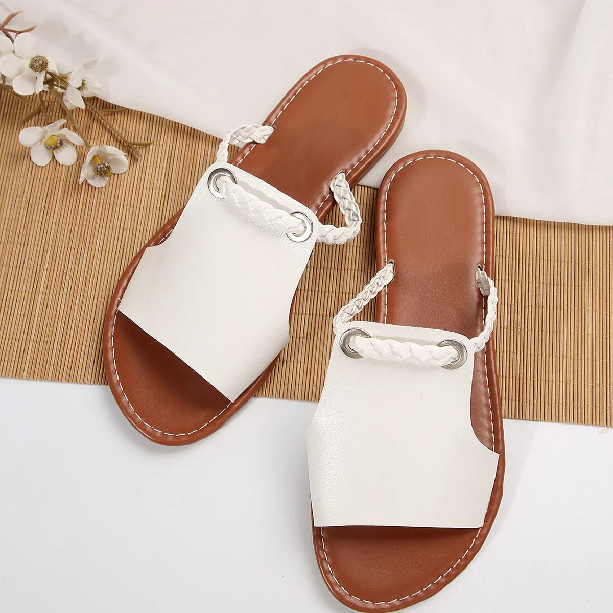Women's Flat Sandals 2024 – Casual Summer Slippers, Bohemian Flip Flops, Beach Dress Slides Shoes