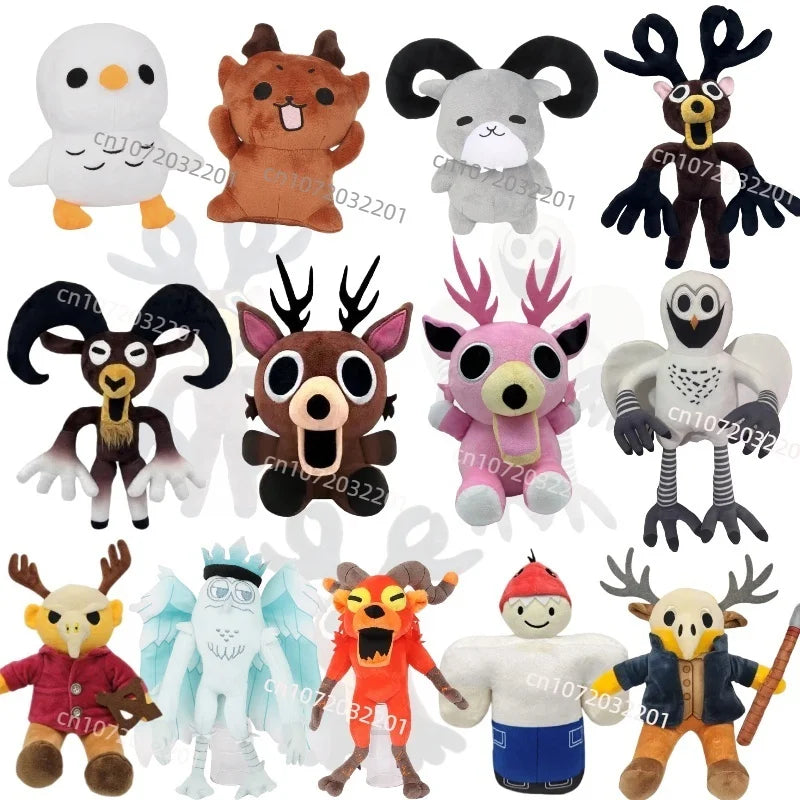 2026 New 99 Nights in the Forest Plush – Brown Elk, White Owl Stuffed Dolls & Pillows for Kids’ Gifts