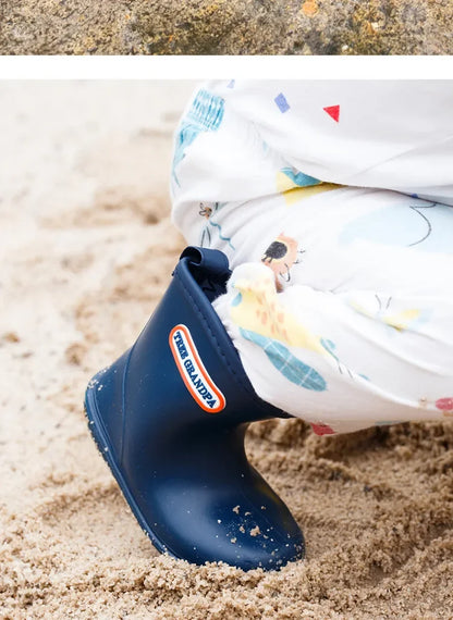 Kids Rain Boots – Waterproof PVC Anti-Slip Mid-Calf Shoes for Boys & Girls