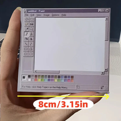 Vintage Computer-Themed Sticky Notes – 50 Sheets Durable Adhesive Notes for Artists & Office Use