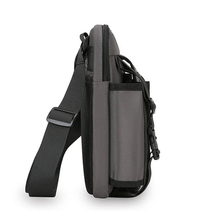 Men’s Oxford Crossbody Messenger Bag – Stylish Fashion Shoulder Bag with Bottle Pocket for Travel & Daily Use