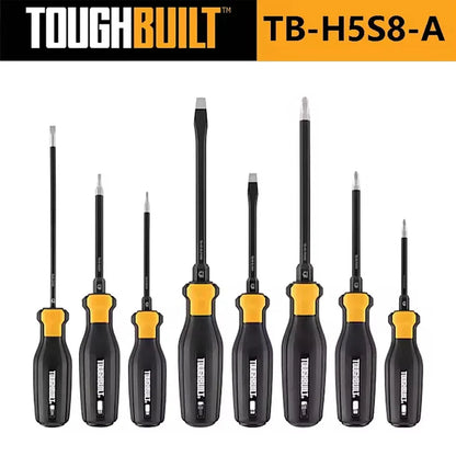 TOUGHBUILT High Torque Screwdriver – Aluminum Alloy & Steel Cutter Head with Durable Rubber Grip Handle (Tool Only)