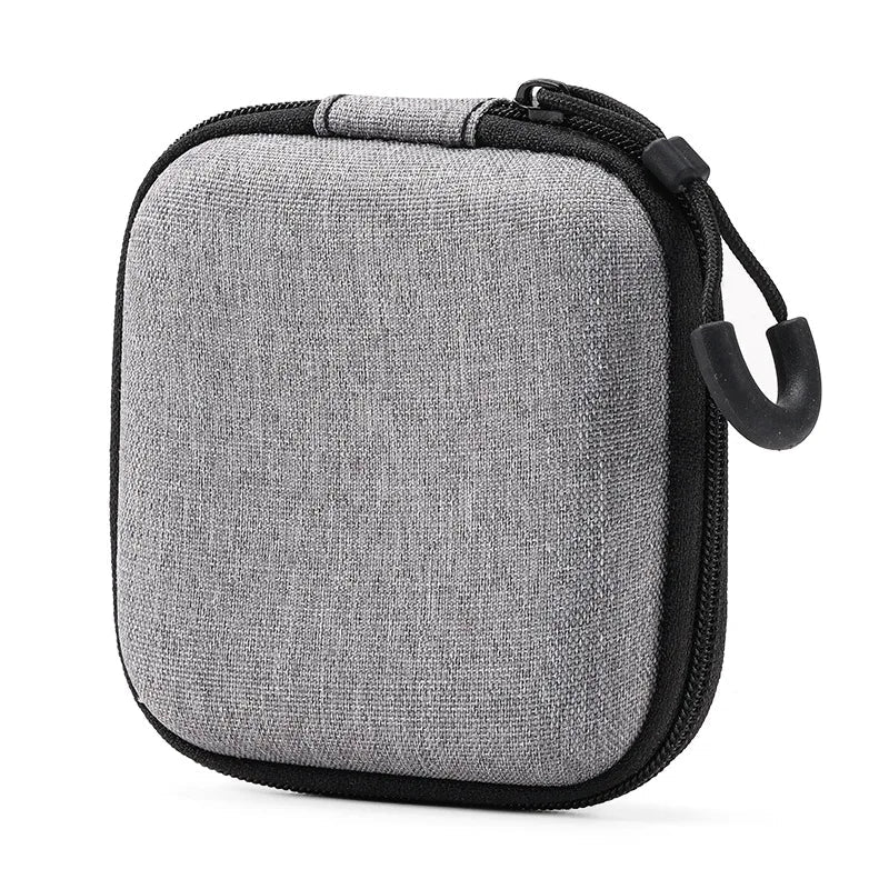 Portable Shockproof Headphone Case – Hard Shell Earphone Bag for Headset, Memory Card & USB Cable Storage