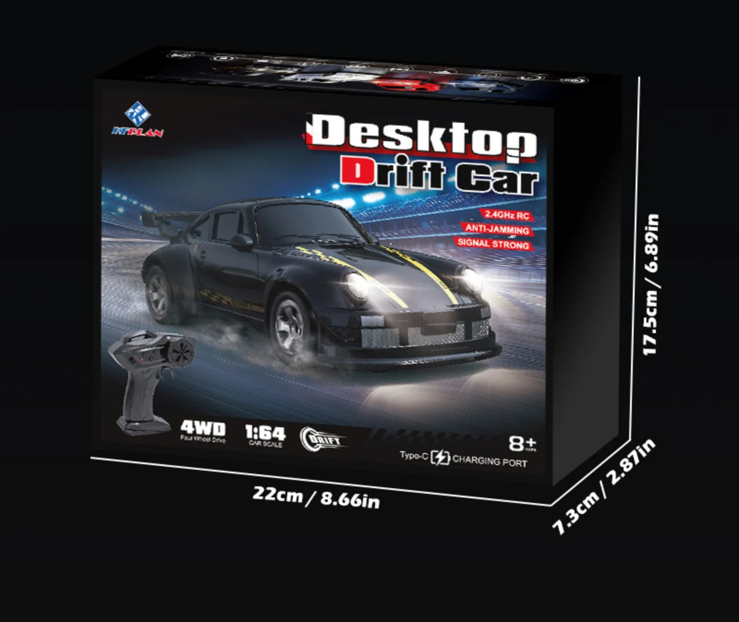 KF20 1:64 RC Drift Car — 2.4G High-Speed 4-Wheel Mini Remote Control Racing Toy for Kids