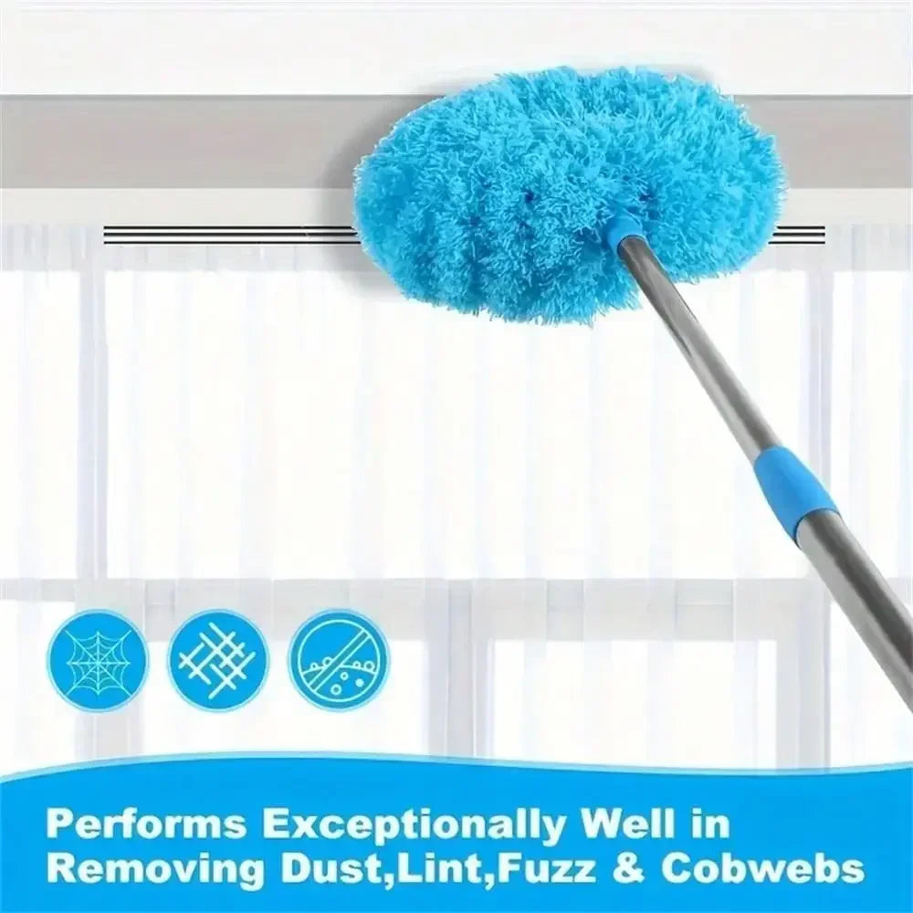 Extendable Microfiber Ceiling Fan Duster – Long Handle Dust Locking Reusable Cleaning Brush