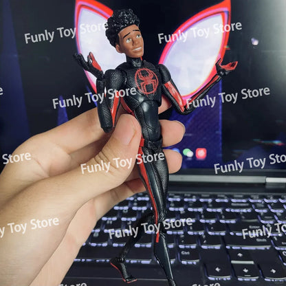 In Stock CT Toys Spider-Man Miles Morales Action Figure – SHF Across the Spider-Verse Anime Collectible Figurine