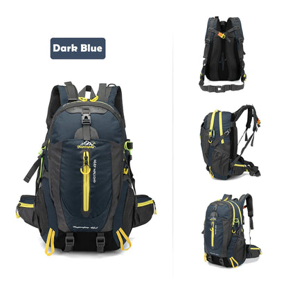 40L Water-Resistant Travel Backpack — Camping, Hiking, Trekking & Climbing Daypack with Laptop Compartment for Men & Women