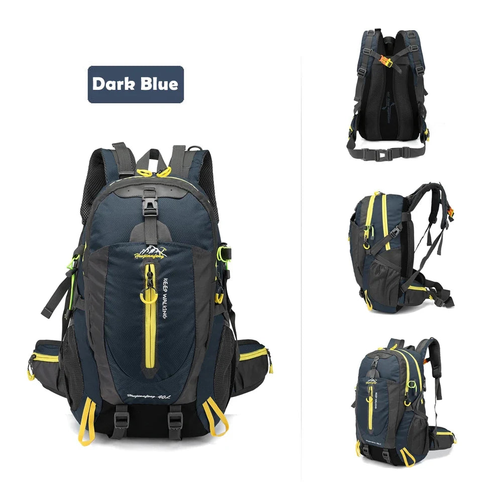 40L Waterproof Travel Backpack - Water Resistant Hiking Daypack With Laptop Compartment For Camping, Trekking & Outdoor Adventures
