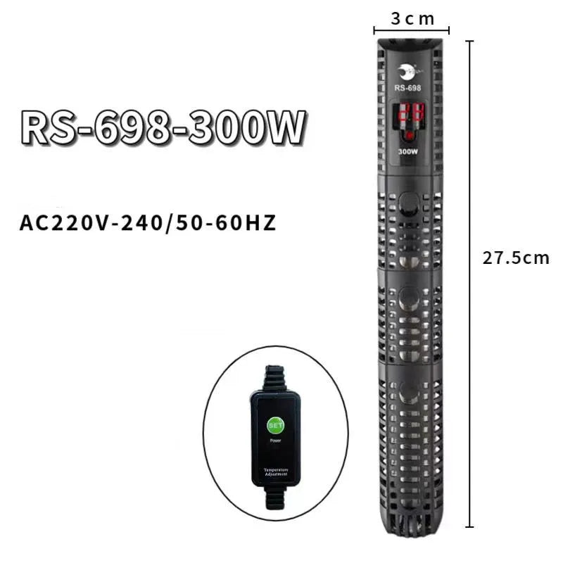 500W Aquarium Submersible Heater - LCD Display Digital Adjustable Water Heating Rod with Constant Temperature Control