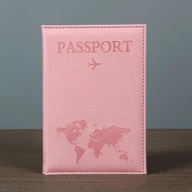 World Map Lover Passport Cover – Hot Stamping Travel Passport Holder Case for Men & Women, Fashion Wedding Gift Organizer