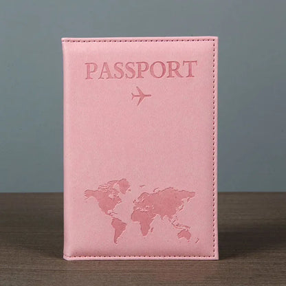 World Map Lover Passport Cover – Hot Stamping Travel Passport Holder Case for Men & Women, Fashion Wedding Gift Organizer