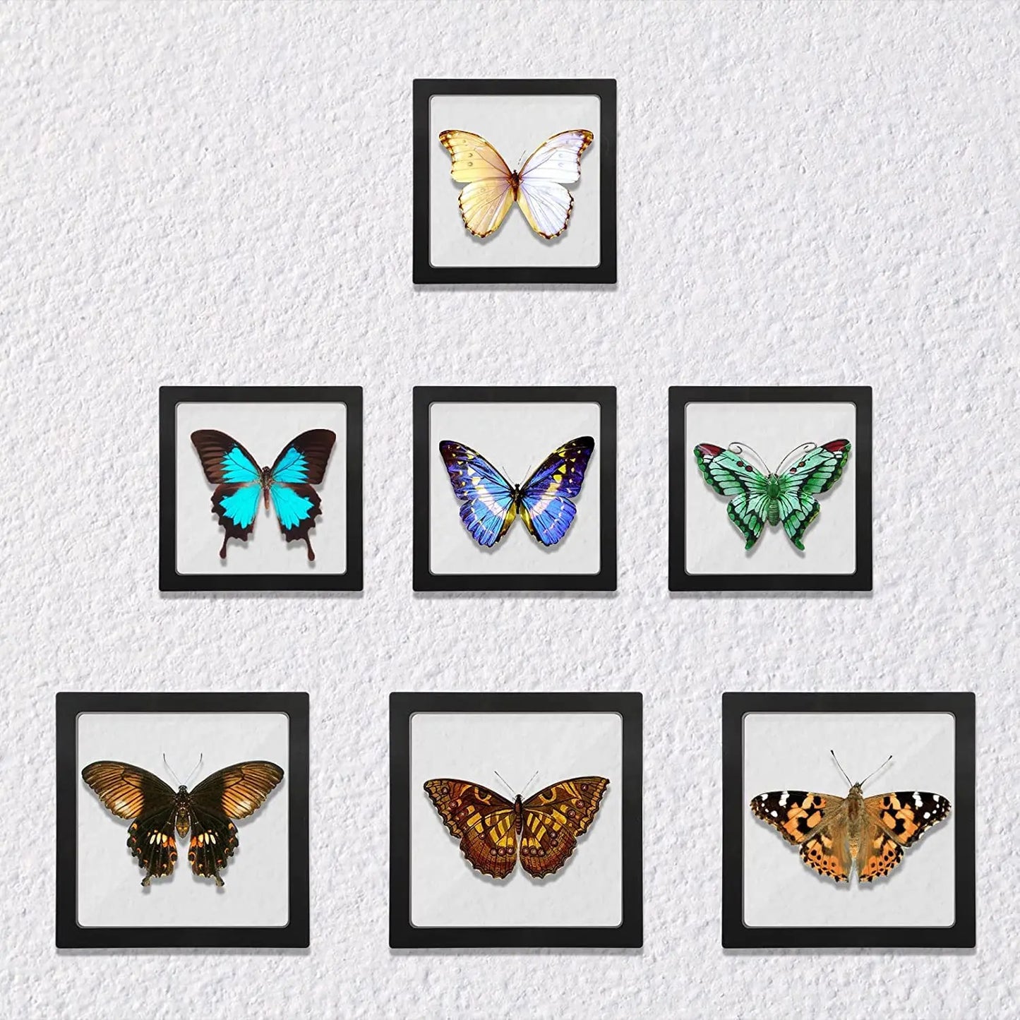 10-Pack 3D Floating Frame Display Stand – Transparent Jewelry Storage Case