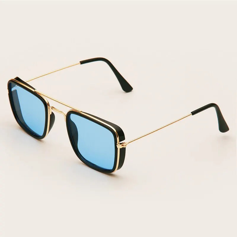 Fashion Sunglasses | European and  American Metal Small Square Frame | Retro Korean Glasses with UV Protection