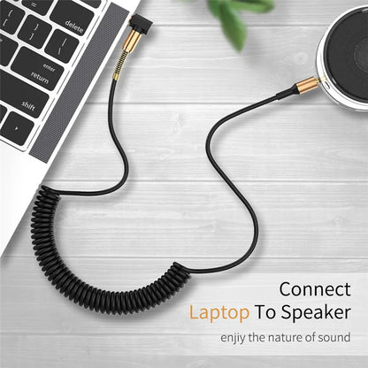 3.5mm Male-to-Male Audio Aux Cable — For Samsung Car Headphone & Speaker Wire