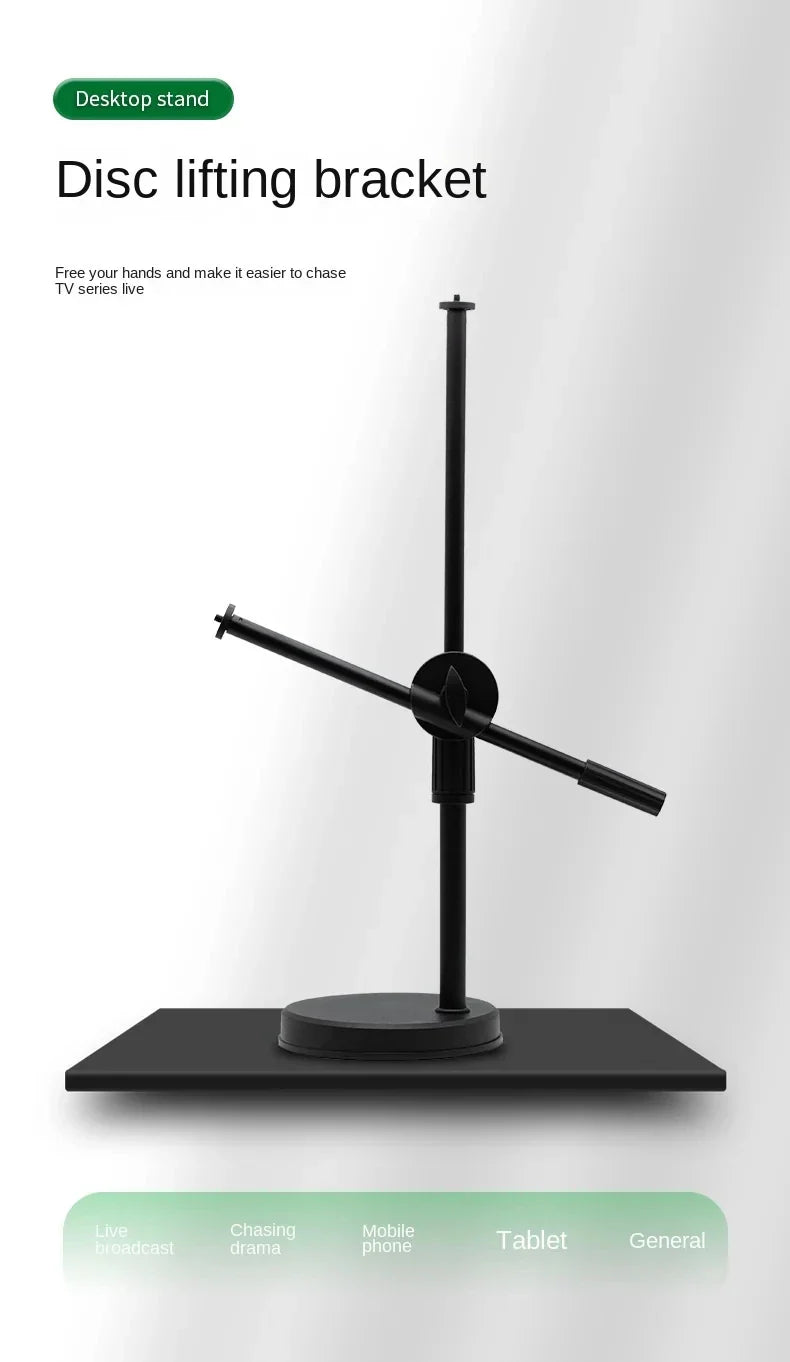 Overhead Tripod with Ring Light and Tabletop Stand, Mobile Phone Holder, Boom Arm for Nail Art and Photography