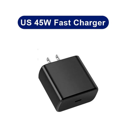 PD 45W USB-C Fast Charger — High-Speed Wall Adapter for Samsung Galaxy S24/S23 Ultra, Note, iPhone 15, Xiaomi 14