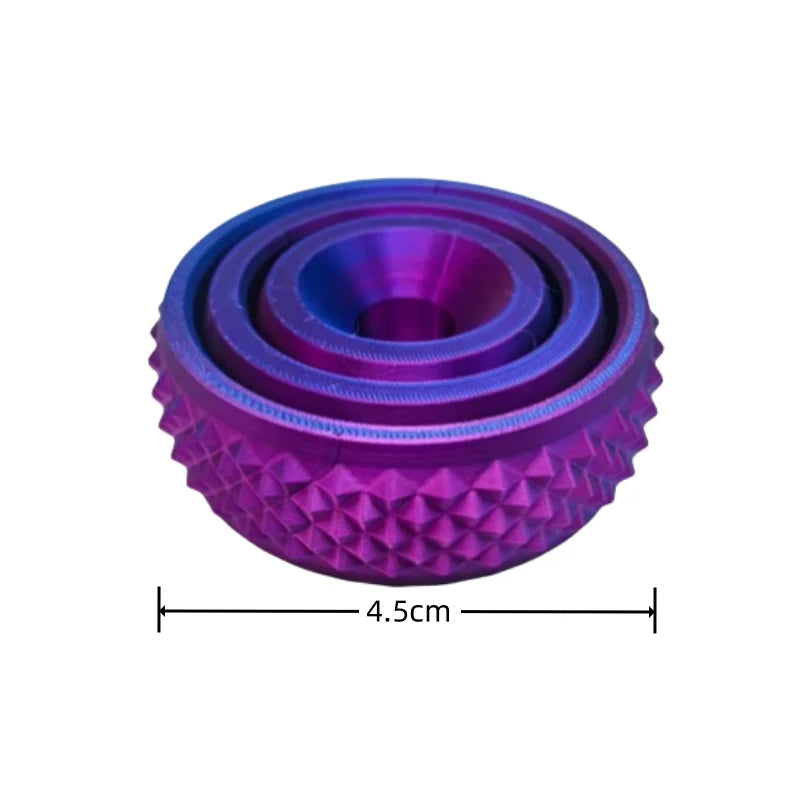 3D Printed Rotating O-Shaped Fidget Ball – Universal Gyroscope Toy for Anxiety Relief & Stress Decompression