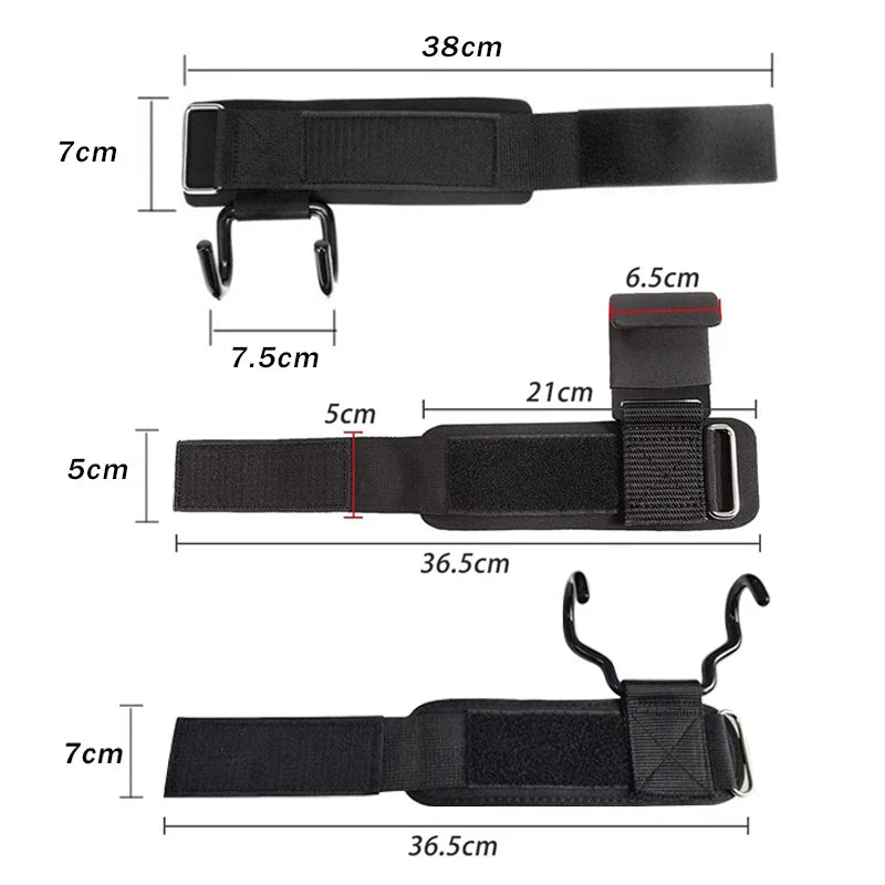 Weight Lifting Hook Grip Straps with Wrist Support – Gym Fitness Gloves for Pull-Ups, Powerlifting & Strength Training Grip Assistance
