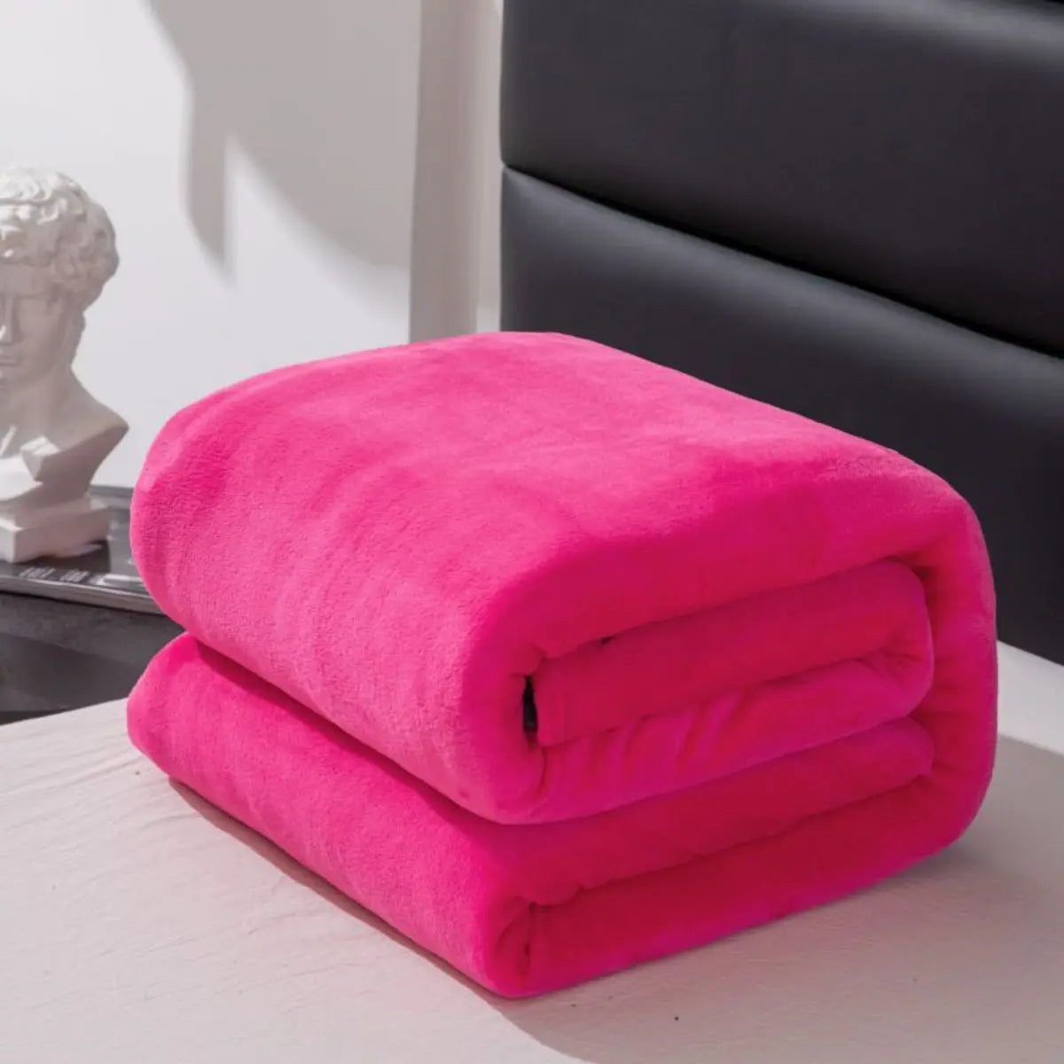 Simple Plush Blanket – Plain Colored, Multifunctional Farley Blanket Cover, Thickened and Warm