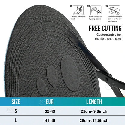 Arch Support Insoles - Orthopedic Shoe Inserts for Men and Women, Sizes 35-46