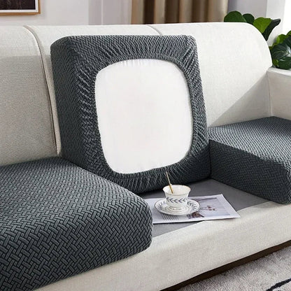 Thick Jacquard Elastic Sofa Seat Cover – Anti-Dust Removable Couch Cushion Protector Slipcover