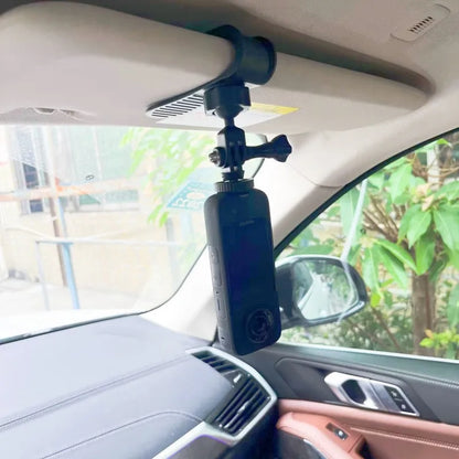 Car Camera Mount Sun Visor Clip – Holder for GoPro Hero 9-13, DJI Osmo Action 3-5 & Insta360 X3/X4 Accessories