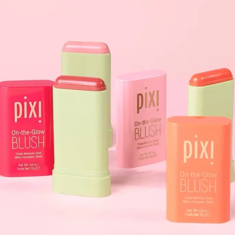 Pixi Makeup Brush & Blush Stick – Cream Rouge Blusher for Cheeks & Face, High-Color Waterproof Foundation Brush