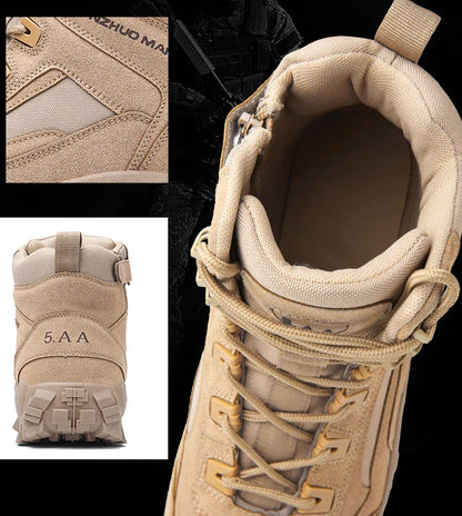 Men's Outdoor Hiking Boots - Desert Tactical Military Boots, Special Forces Anti-Slip & Warm Work Boots