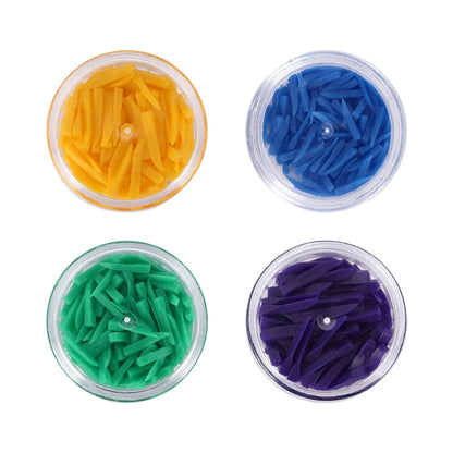 100pcs Disposable Dental Wedges – Plastic Arc Concave Diastema Wedges with Circular Hole for Dentist Use