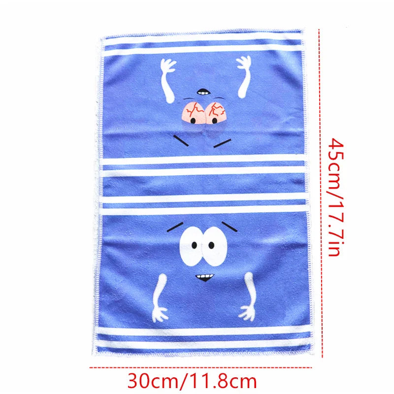 Cartoon Expression Soft Towel | Quick-Drying, Double-Sided Velvet Absorbent Bath & Face Towel for Children
