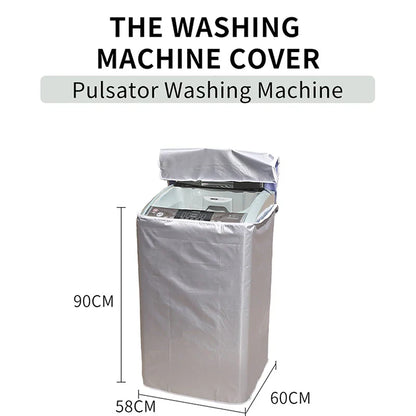 Waterproof Polyester Washing Machine Cover – Dustproof Top Load Dryer Protector with Sunproof Silver Coating