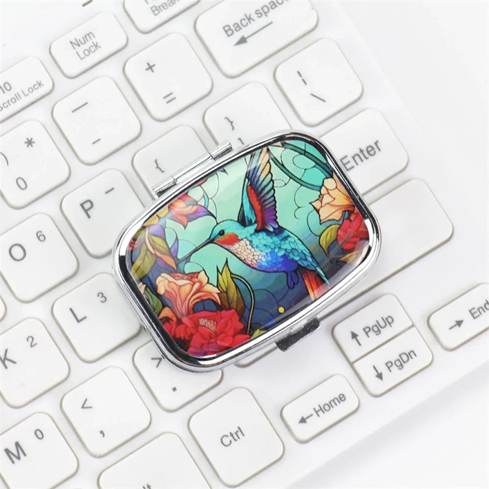 Travel Cases – Lovely Colored Metal Medicine & Jewelry Organizers, Small Iron Pill Container for Household Use