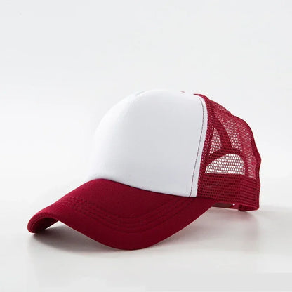 Custom Logo Trucker Hat - Adjustable Polyester Mesh Baseball Cap for Men & Women