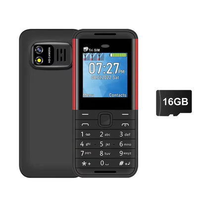 SERVO BM5310 Mini Mobile Phone — 3 SIM Card, 3-Standby, Auto Call Recorder, Bluetooth, Speed Dial & Magic Voice, 1.3" Compact Phone