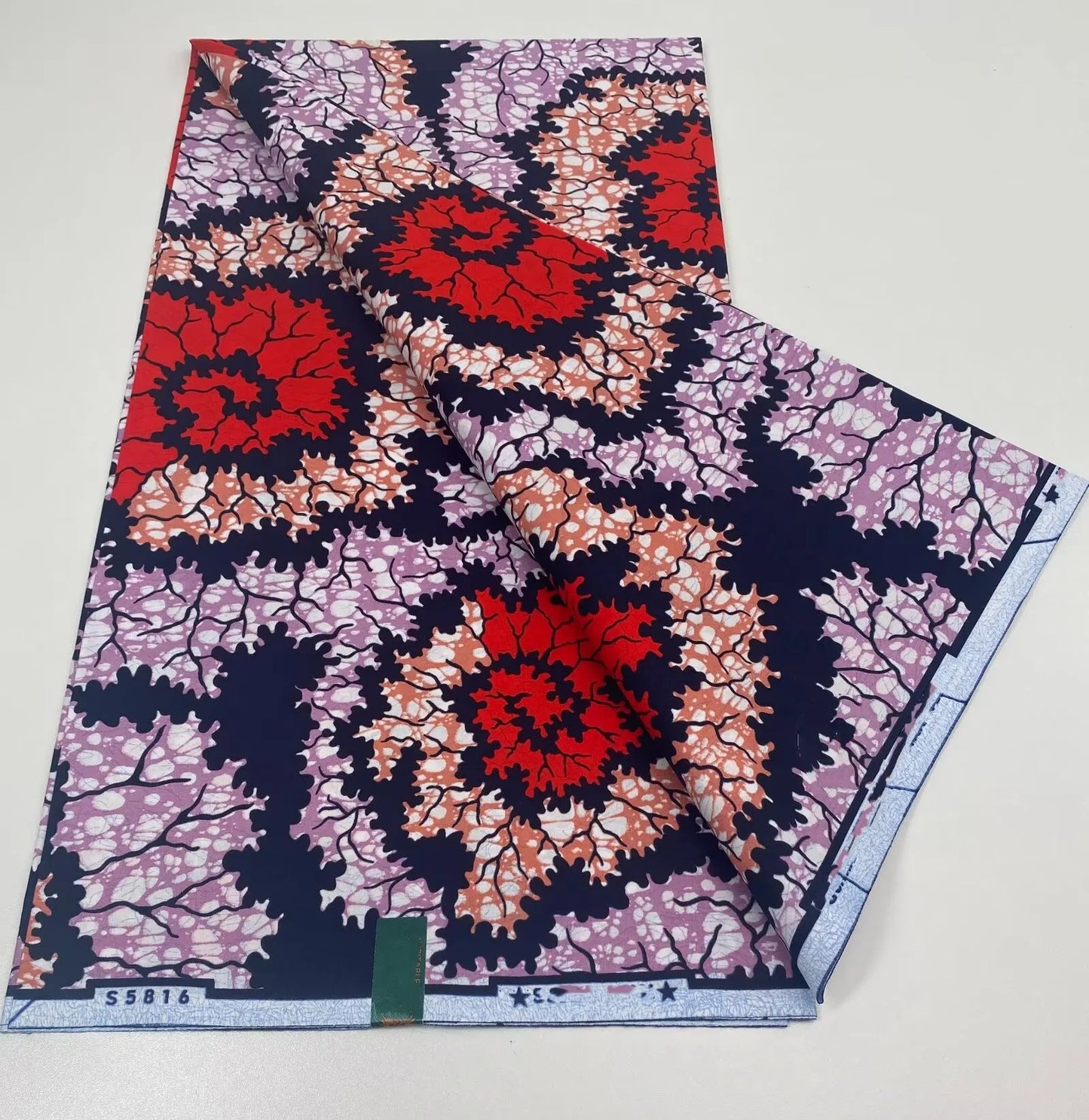 African Ankara Wax Print Fabric - 100% Cotton Soft Nigerian Real Wax Material for Women’s Party Dresses
