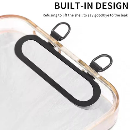 Ultra-Thin Metal Lanyard Patch 1/4Pcs – Stainless Steel Dual Hole Phone Case Connector Gasket for iPhone 14/15/16/17 Hanging Card Strap
