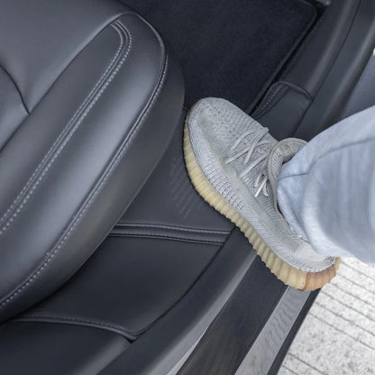 2Pcs Rear Door Sill Anti-Kick Pads for Tesla Model Y – Suede Trample-Resistant Protective Pads