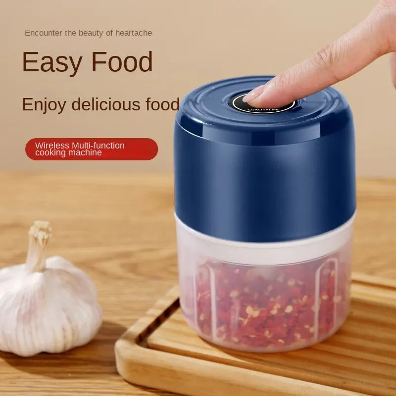 Electric Food Chopper: Mini Garlic Press and Meat Grinder - USB Powered Vegetable Chopper Masher Machine, Kitchen Gadgets