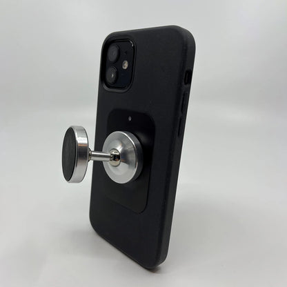 Dual Magnetic Gym Phone Holder - 360° Rotation, Double-Sided Strong Magnet for Workout Videos, Fits Any Smartphone