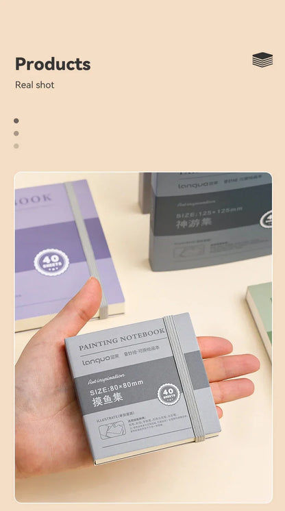 Mini Tearable Sketchbook 250gsm – 40-Sheet Drawing Notebook for Watercolor, Acrylic, Marker, Oil & Gouache