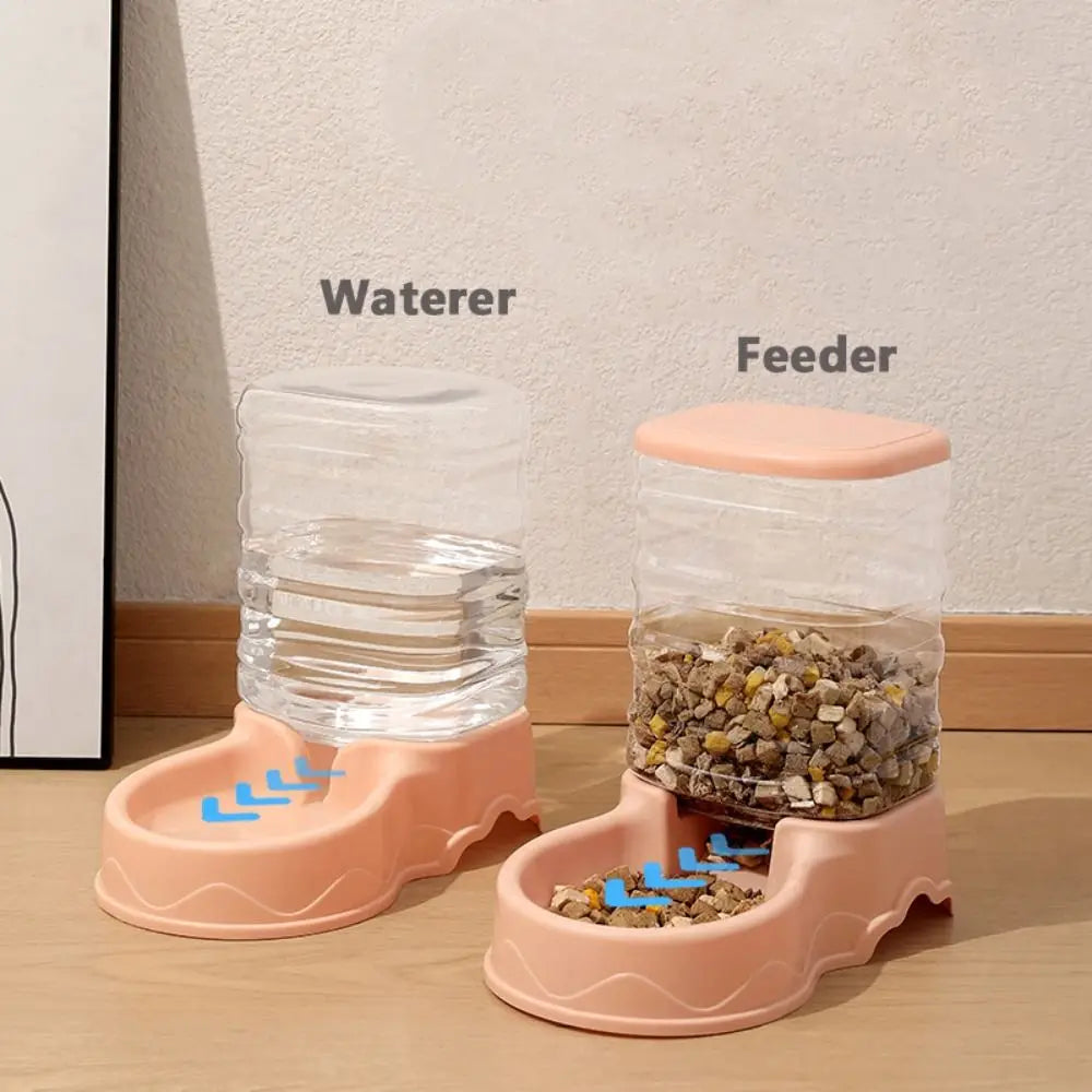 3.8L Automatic Pet Feeder & Water Fountain – Large Cat & Dog Food Dispenser