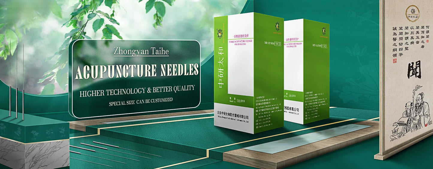 ZHONGYAN TAIHE Acupuncture Needles – 500/Box Sharp Disposable Sterile Needles with Tube for Beauty & Massage, 5-Year Validity
