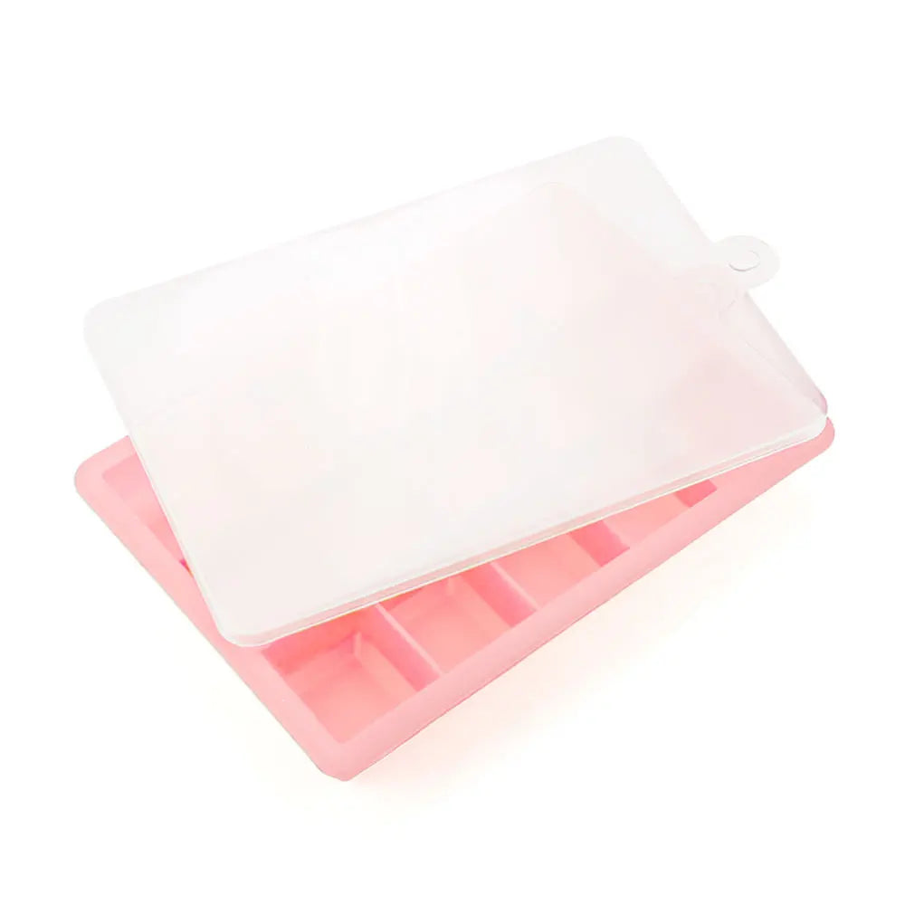 Silicone Ice Cube Mold – 15/24 Grid Square Trays with Lids for Ice Cream, Cold Drinks, Whiskey & Cocktails