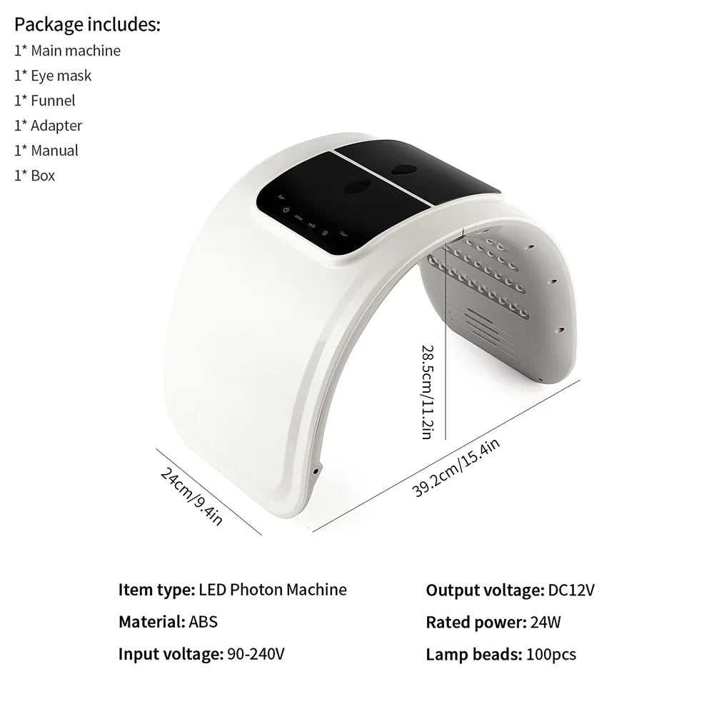 Professional 7-Color PDT LED Mask – Red Light Therapy Facial Device for Skin Rejuvenation, Face Lift & Anti-Wrinkle Treatment