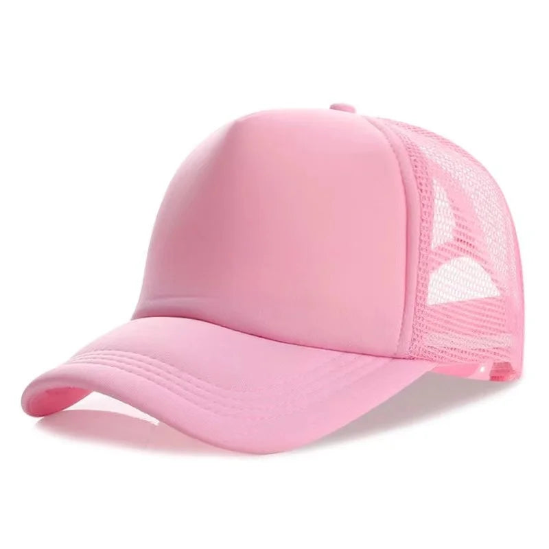 Custom Logo Mesh Trucker Cap - 5 Panel Snapback Baseball Hat for Men & Women Summer Sports Sun Hat