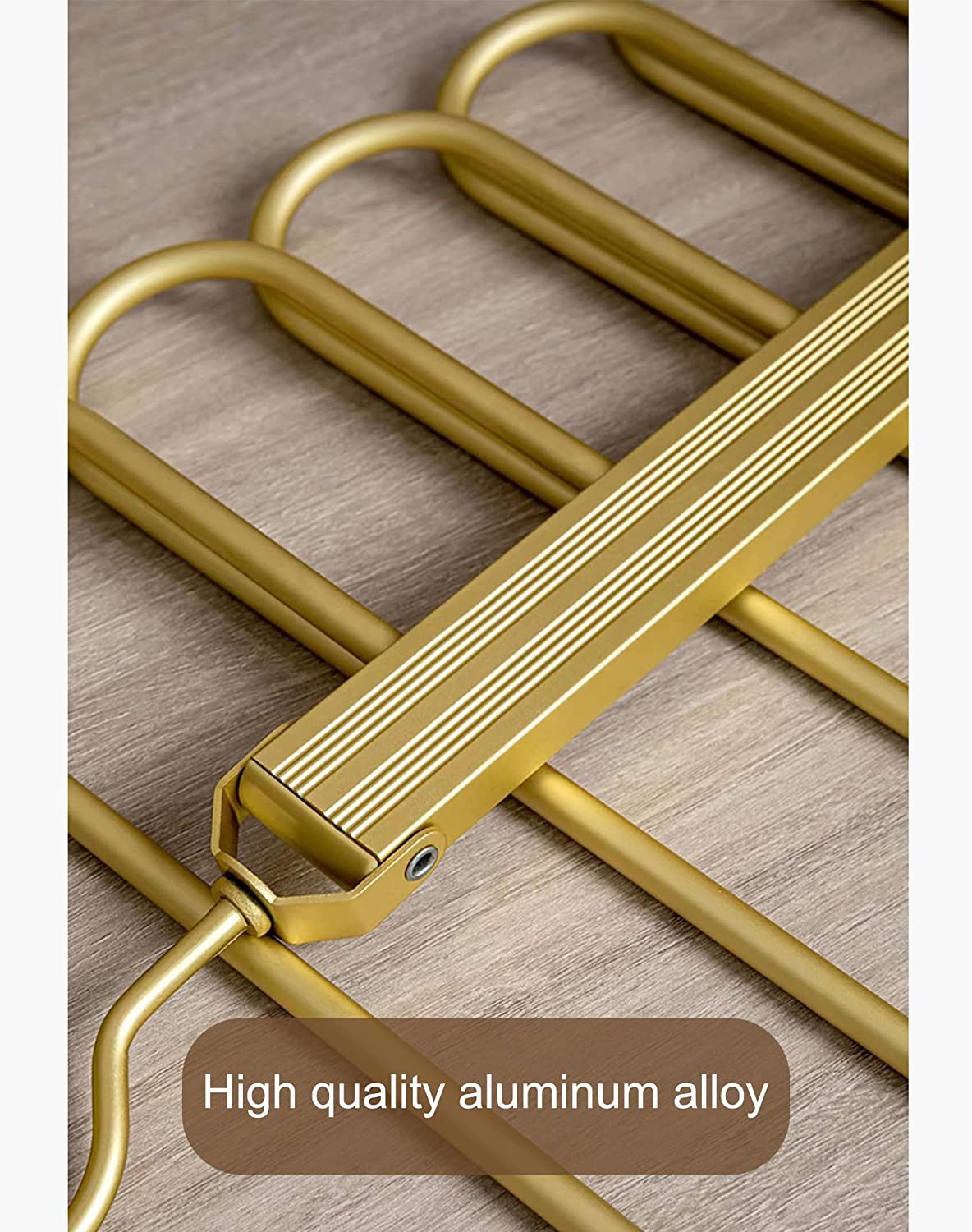 6-Layer Aluminum Pants Hanger – Space-Saving Heavy-Duty Organizer for Jeans, Skirts & Trousers