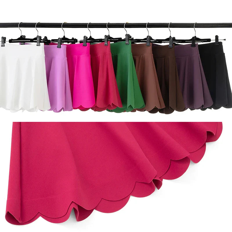 3-Piece Women’s Fitness Yoga Set – Breathable Quick-Dry Gym & Running Sportswear with Tennis Skirt